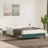 Cadre de lit sans matelas vert foncé 120x220 cm velours 