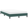 Cadre de lit sans matelas vert foncé 120x220 cm velours 