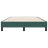 Cadre de lit sans matelas vert foncé 120x220 cm velours 