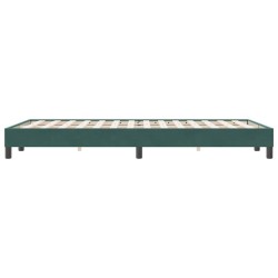 Cadre de lit sans matelas vert foncé 120x220 cm velours 