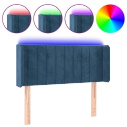 Tête de lit à LED Bleu foncé 93x16x78/88 cm Velours 