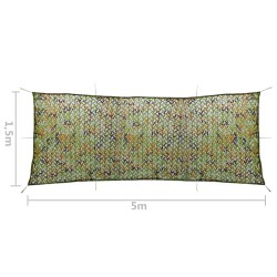Filet de camouflage avec sac de rangement 1,5x5 m Vert 