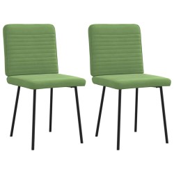 Chaises à manger lot de 2 Vert clair Velours 