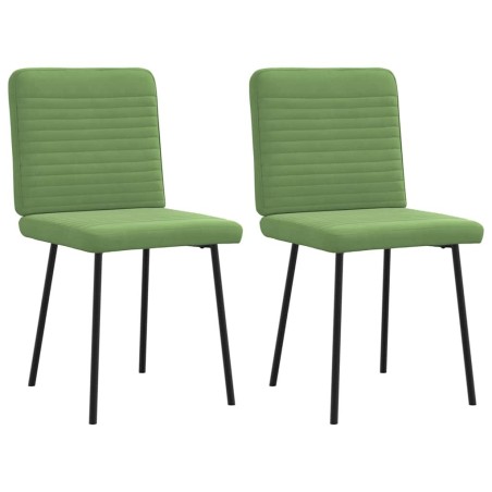 Chaises à manger lot de 2 Vert clair Velours 