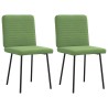 Chaises à manger lot de 2 Vert clair Velours 