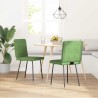 Chaises à manger lot de 2 Vert clair Velours 