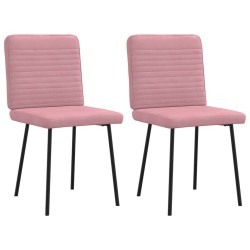 Chaises à manger lot de 2 Rose Velours 