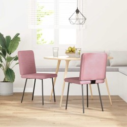 Chaises à manger lot de 2 Rose Velours 