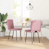 Chaises à manger lot de 2 Rose Velours 