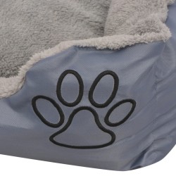 Lit pour chiens avec coussin rembourré Taille S Gris 