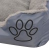 Lit pour chiens avec coussin rembourré Taille S Gris 
