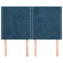 Têtes de lit 4 pcs Bleu foncé 72x5x78/88 cm Velours 