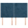 Têtes de lit 4 pcs Bleu foncé 72x5x78/88 cm Velours 