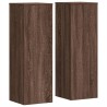 Supports pour plantes 2 pcs chêne marron bois d'ingénierie 