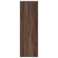 Supports pour plantes 2 pcs chêne marron bois d'ingénierie 