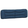 Coussin de tête de lit bleu 180 cm tissu 