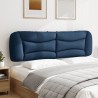 Coussin de tête de lit bleu 180 cm tissu 