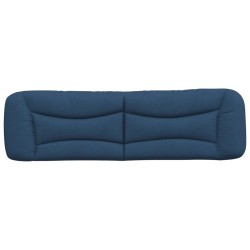 Coussin de tête de lit bleu 180 cm tissu 