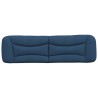 Coussin de tête de lit bleu 180 cm tissu 