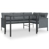 Ensemble à manger de jardin 2 pcs anthracite acier 