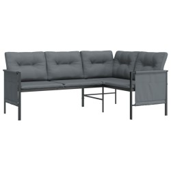 Ensemble à manger de jardin 2 pcs anthracite acier 