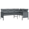 Ensemble à manger de jardin 2 pcs anthracite acier 