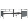 Ensemble à manger de jardin 2 pcs anthracite acier 