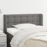 Tête de lit avec oreilles gris foncé 103x16x78/88 cm tissu 
