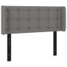 Tête de lit avec oreilles gris foncé 103x16x78/88 cm tissu 