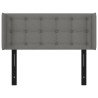 Tête de lit avec oreilles gris foncé 103x16x78/88 cm tissu 