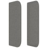 Tête de lit avec oreilles gris foncé 103x16x78/88 cm tissu 