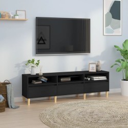 Meuble TV noir 150x30x44,5 cm bois d'ingénierie 