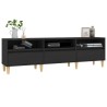 Meuble TV noir 150x30x44,5 cm bois d'ingénierie 