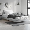 Cadre de lit sans matelas gris béton 100x200 cm 