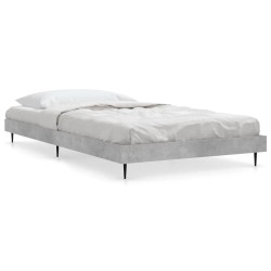 Cadre de lit sans matelas gris béton 100x200 cm 