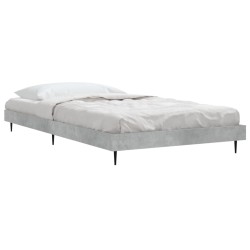 Cadre de lit sans matelas gris béton 100x200 cm 