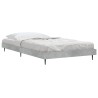 Cadre de lit sans matelas gris béton 100x200 cm 