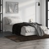 Cadre de lit sans matelas gris béton 100x200 cm 