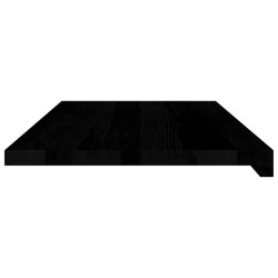 Appuis de fenêtre 2 pcs marron foncé bois de chêne massif 