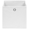 Boîtes de rangement 4 pcs Tissu intissé 28x28x28 cm Blanc 