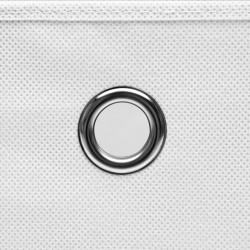 Boîtes de rangement 4 pcs Tissu intissé 28x28x28 cm Blanc 