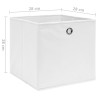 Boîtes de rangement 4 pcs Tissu intissé 28x28x28 cm Blanc 