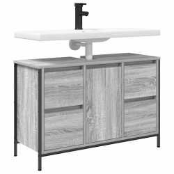 Meuble sous-vasque avec tiroirs sonoma gris 90x34,5x60cm 