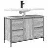 Meuble sous-vasque avec tiroirs sonoma gris 90x34,5x60cm 