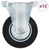 12 pcs Roulettes fixes 100 mm 