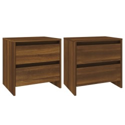Tables de chevet 2 pcs chêne marron 45x34,5x44,5 cm 