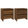 Tables de chevet 2 pcs chêne marron 45x34,5x44,5 cm 
