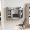Bureau mural sonoma gris 105x48x75 cm bois d'ingénierie 