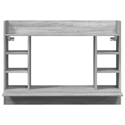 Bureau mural sonoma gris 105x48x75 cm bois d'ingénierie 