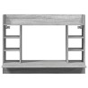 Bureau mural sonoma gris 105x48x75 cm bois d'ingénierie 